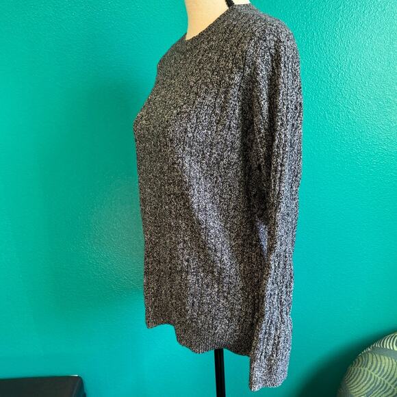 Kim Rogers Dark Gray Speckled Knit Pullover Sweater Large - Picture 5 of 10